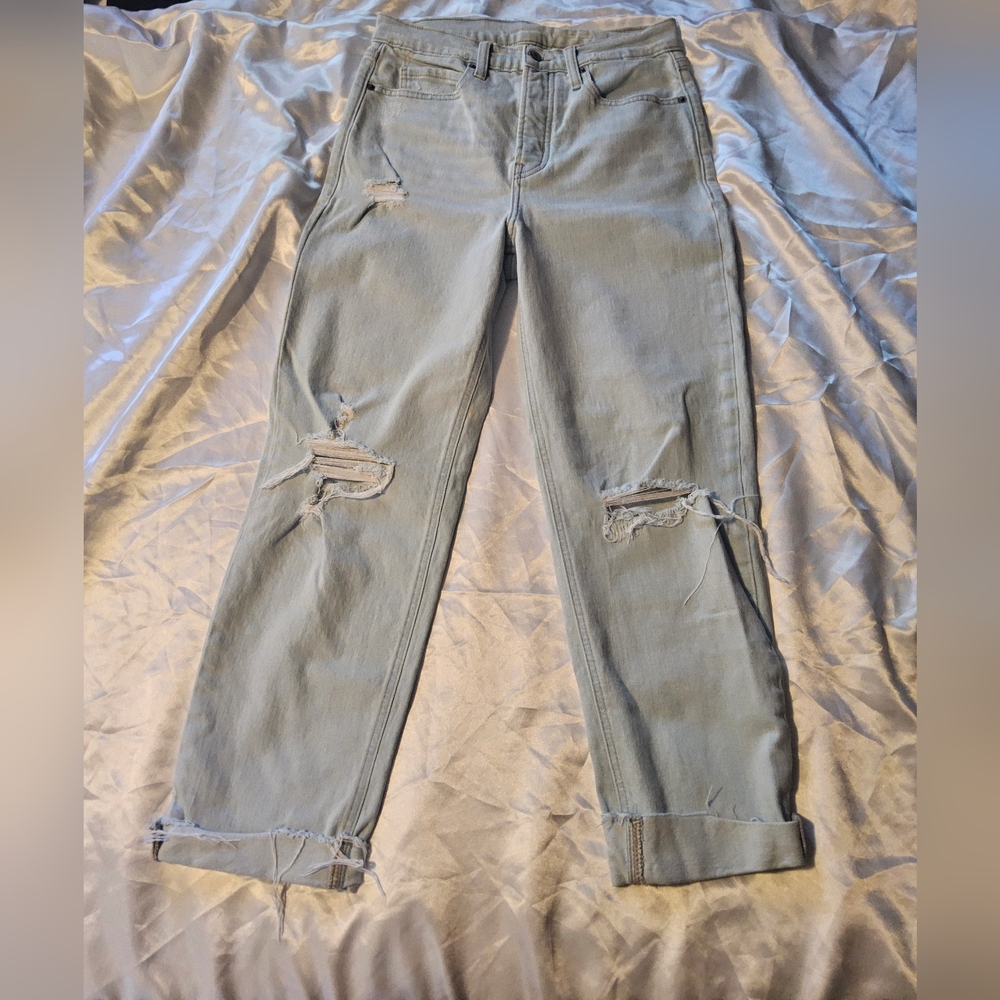 Women's Distressed Light Blue Jeans